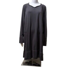 Urban Muu Muu Lounge Sweatshirt Crystal Dress Gray Cozy Relaxed Casual USA Made